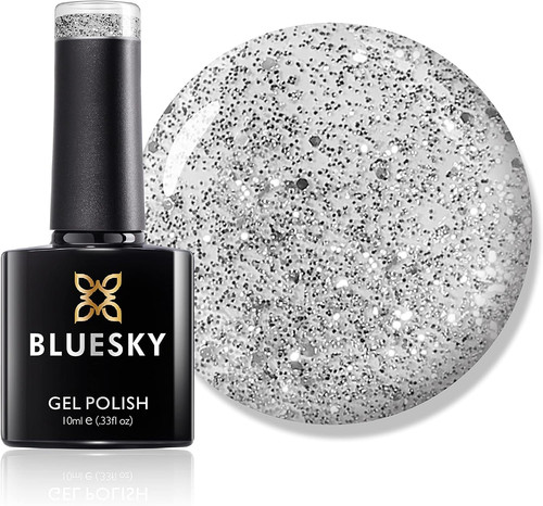 Silver glitter explosion - silver,